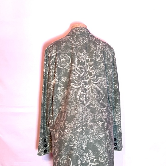 BRAND NEW BECKETT GREEN FLORAL SINGLE BUTTON BLAZER SIZE XL - Picture 5 of 7